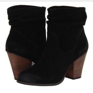 Chinese Laundry Black Suede Slouchy Ankle Boot